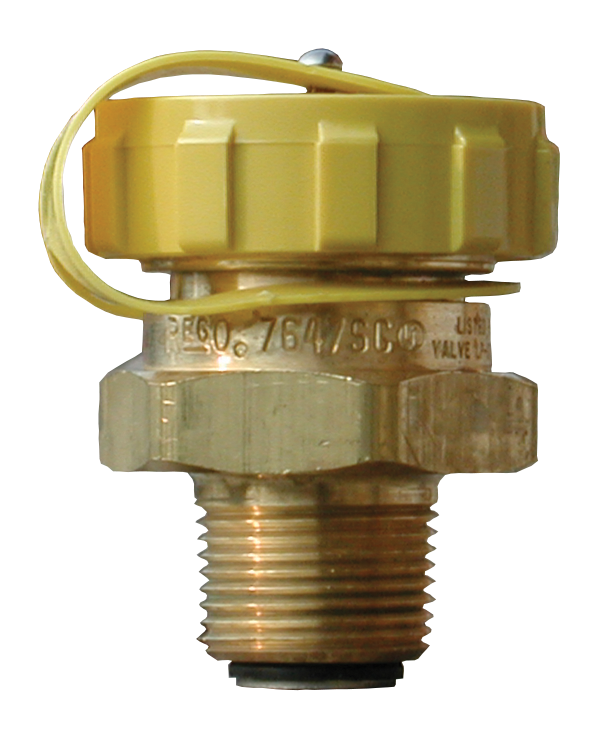 DBL CHK FILL VLV 3/4 MN X1 3/4 AC W/WRENCH FLATS - Filler Valves for Forklift, Motor Fuel and RV Tanks